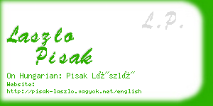 laszlo pisak business card